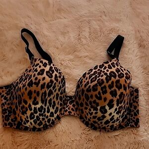 NWOT Secret Treasure push-up  bra leopard print sz 40DD